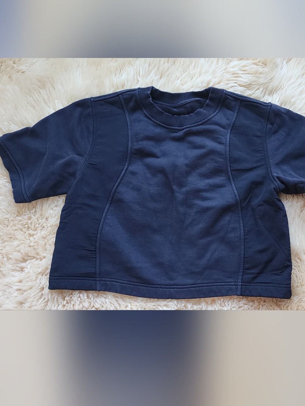 lululemon athletica Black Short Sleeve Crop Top